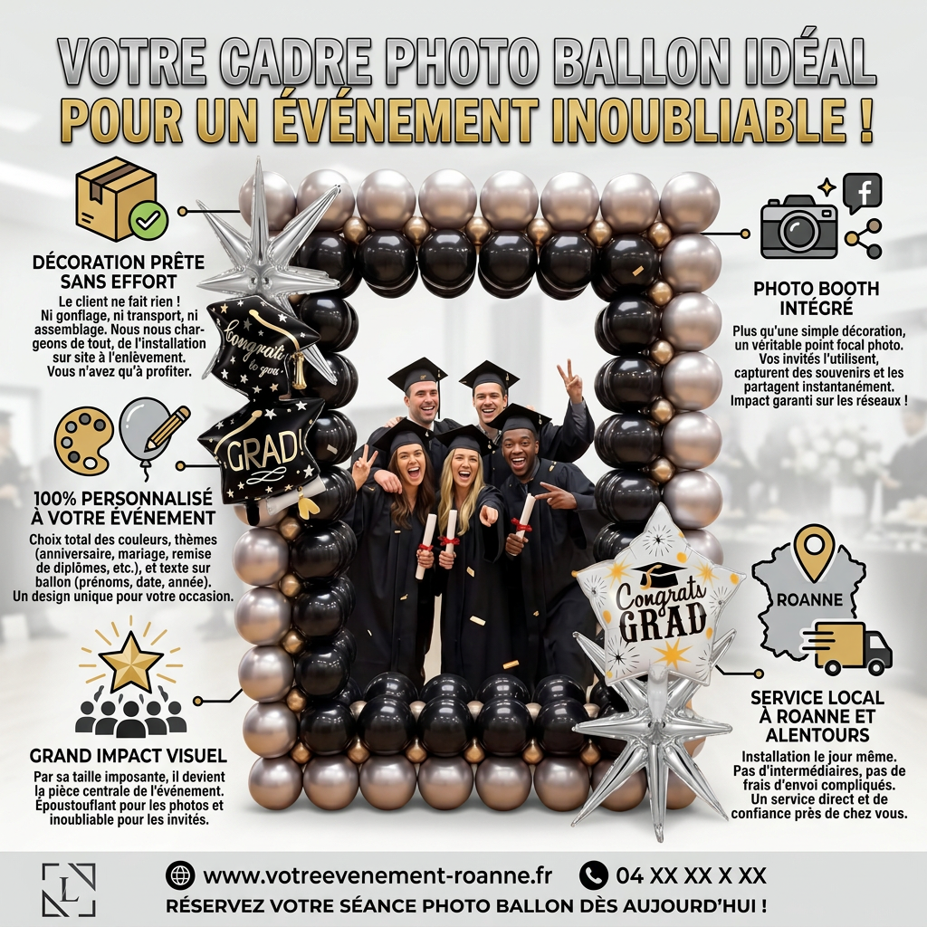 Cadre photo en ballons